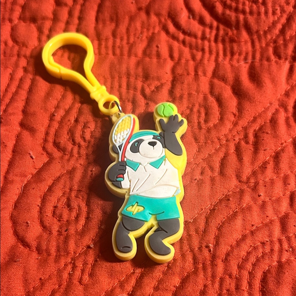 Dude Perfect Panda tennis‎ keychain